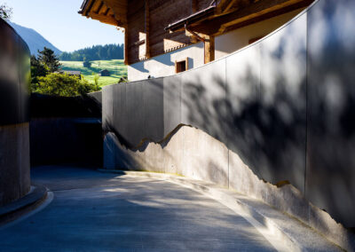 Geländer Garageneinfahrt aus Aluminiumblech